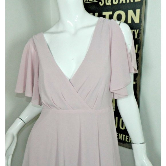 Lulu's Dress Size Medium Purple Promise of Love Sage Brush Flutter Sleeve Maxi - Picture 3 of 9